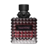 valentino studded glass perfume bottle in red and black tones