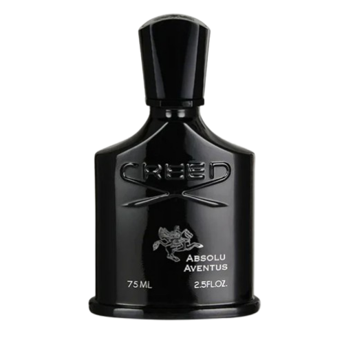creed black perfume bottle with matching black box packaging