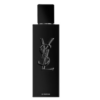 yves saint laurent myslf le perfume featuring a matte black bottle with an embossed logo