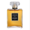 chanel coco eau de perfume with amber colored perfume in a clear bottle with black and gold accents chanel coco eau de perfume with amber colored perfume in a clear bottle with black and gold accents