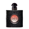 yves saint laurent black opium eau de perfume in a black glitter finish bottle with rose gold accents