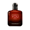 emporio armani stronger with you perfume bottle in deep amber red with black packaging