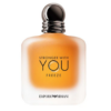 emporio armani stronger with you freeze perfume bottle with an amber orange center and frosted white glass