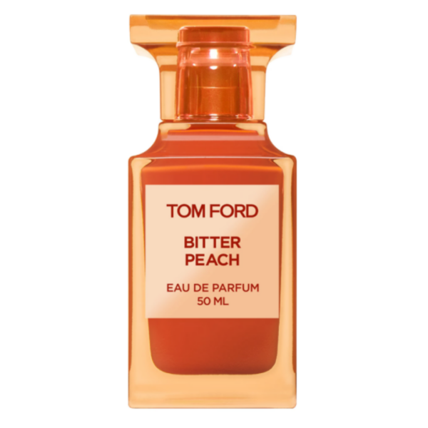 tom ford bitter peach perfume with an orange bottle