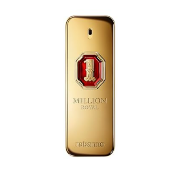 paco rabanne one million royal perfume bottle in gold with a red emblem