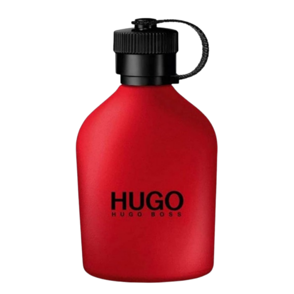 hugo boss hugo red perfume with matte red bottle and black cap