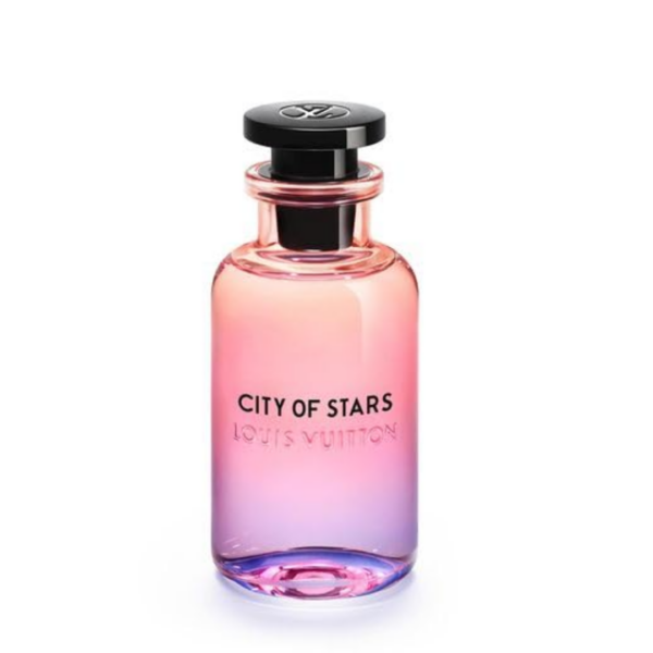 louis vuitton city of stars perfume in pink and purple gradient glass bottle