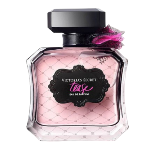 victoria’s secret tease pastel pink perfume bottle with decorative black label victoria’s secret tease pastel pink perfume bottle with decorative black label