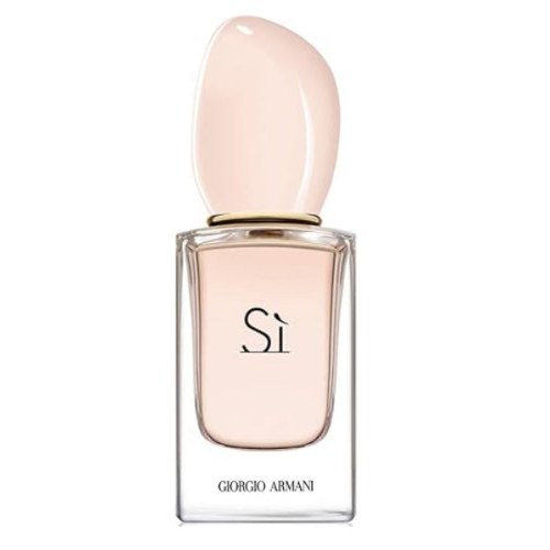 giorgio armani sì eau de toilette blush pink bottle with gold accents giorgio armani sì eau de toilette blush pink bottle with gold accents