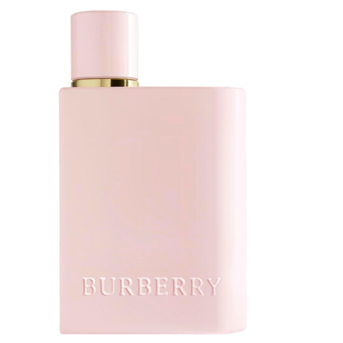 burberry blush pink perfume bottle with gold accents