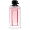 gucci flora soft pink glass perfume bottle with black bow detail